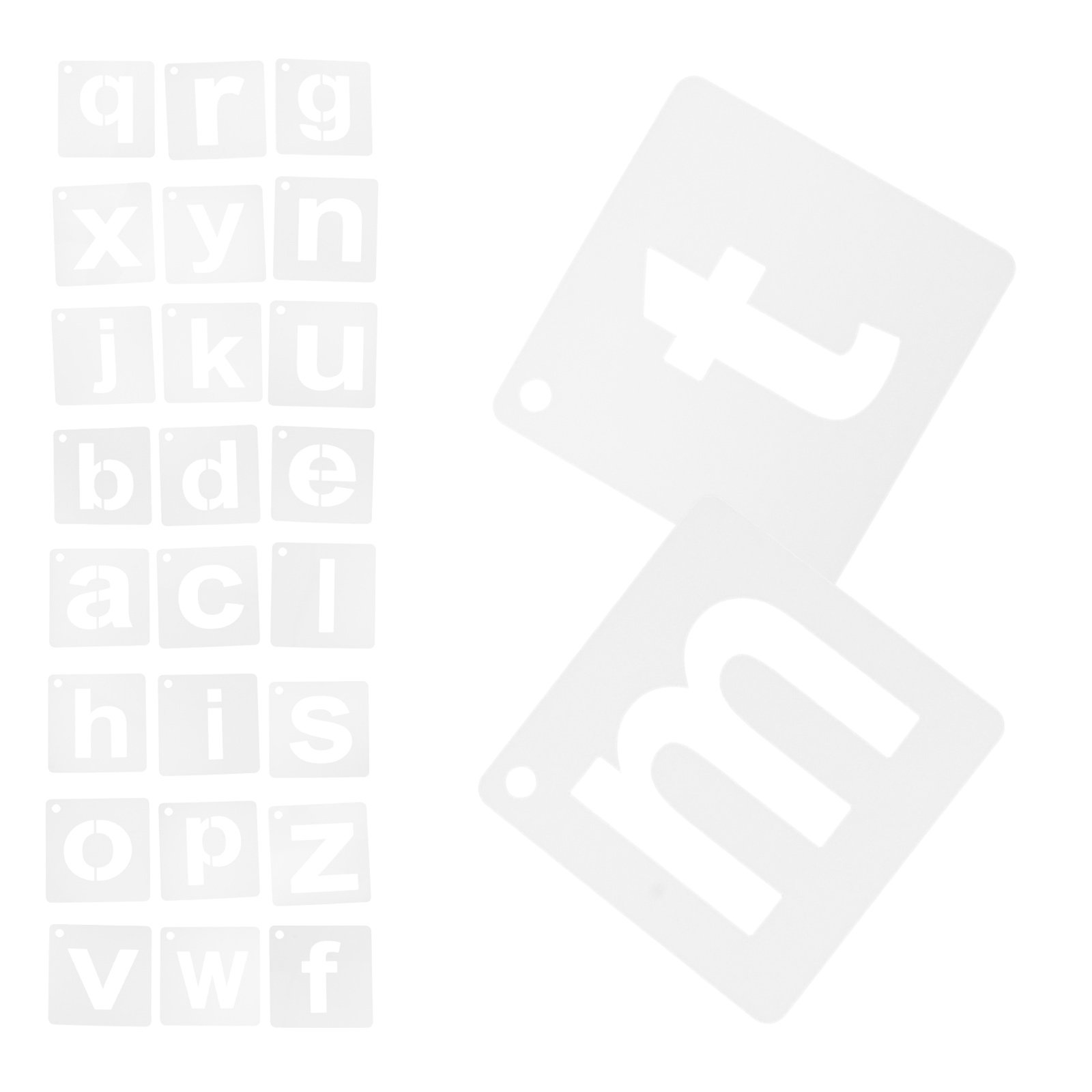 Art Craft Template - 1Set Reusable Letter Stencils Plastic Alphabet