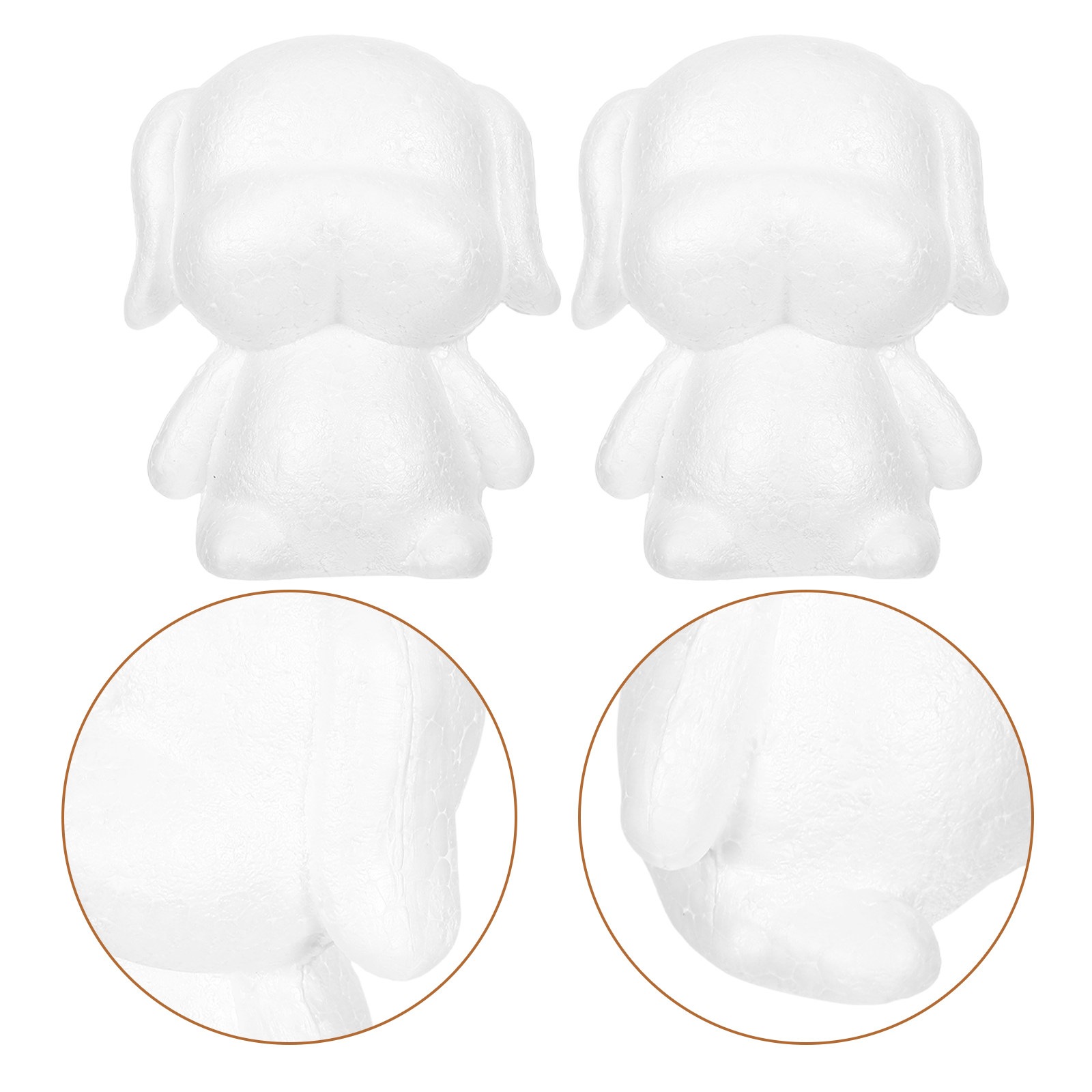 Art Craft Event - White Foam Puppy Models 3 Pack
