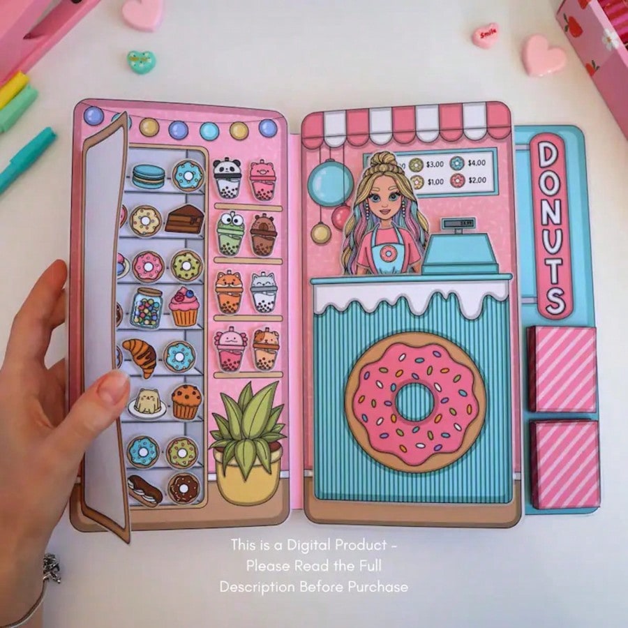 Donut Shop Pretend Play Kit, D - đánh giá và giá Art Craft 3 Year Old