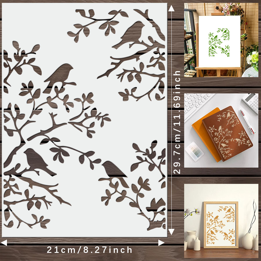 1pcs DIY Bird Branch Stencil f - đánh giá và giá Art Craft Template