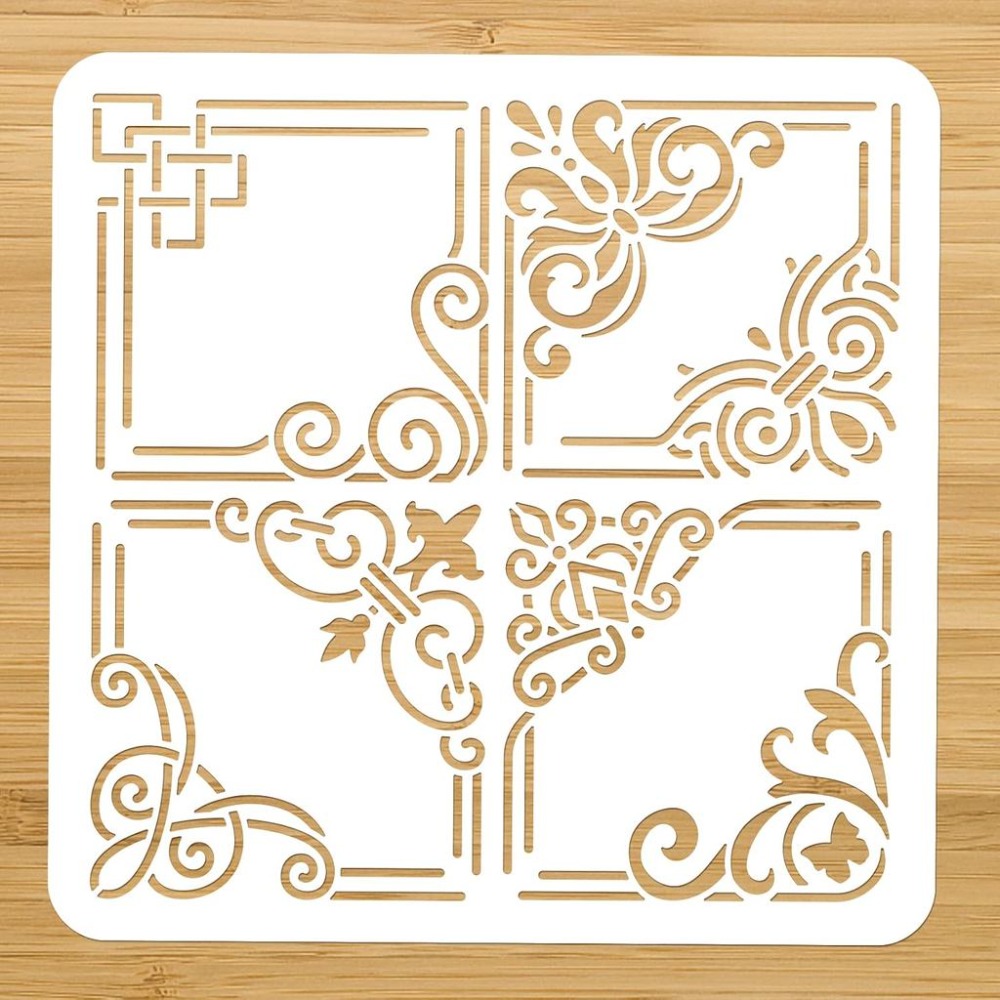 Corner Painting Stencil Reusab - đánh giá và giá Art Craft Template