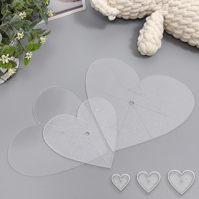 3pcs Heart-Shaped Acrylic Quil - đánh giá và giá Art Craft Template