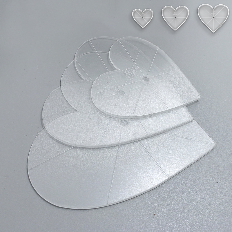 3pcs Heart-Shaped Acrylic Quil - đánh giá và giá Art Craft Template