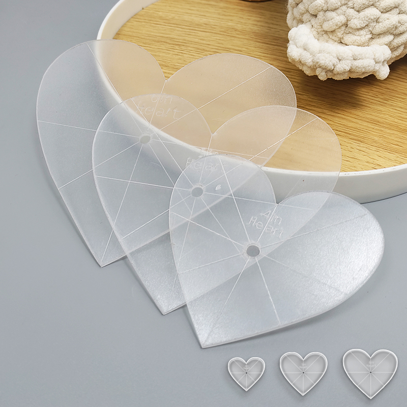 3pcs Heart-Shaped Acrylic Quil - đánh giá và giá Art Craft Template
