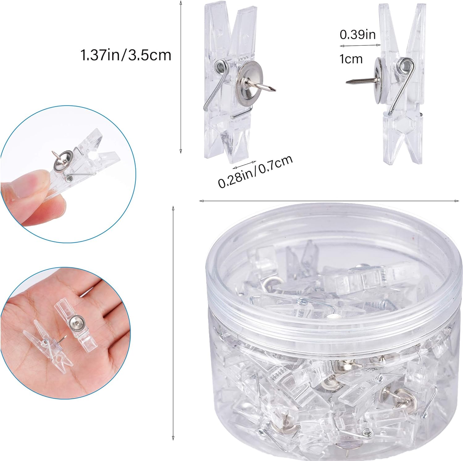 60Pcs Clear Decorative Push Pi - đánh giá và giá Wallpaper Art And Craft