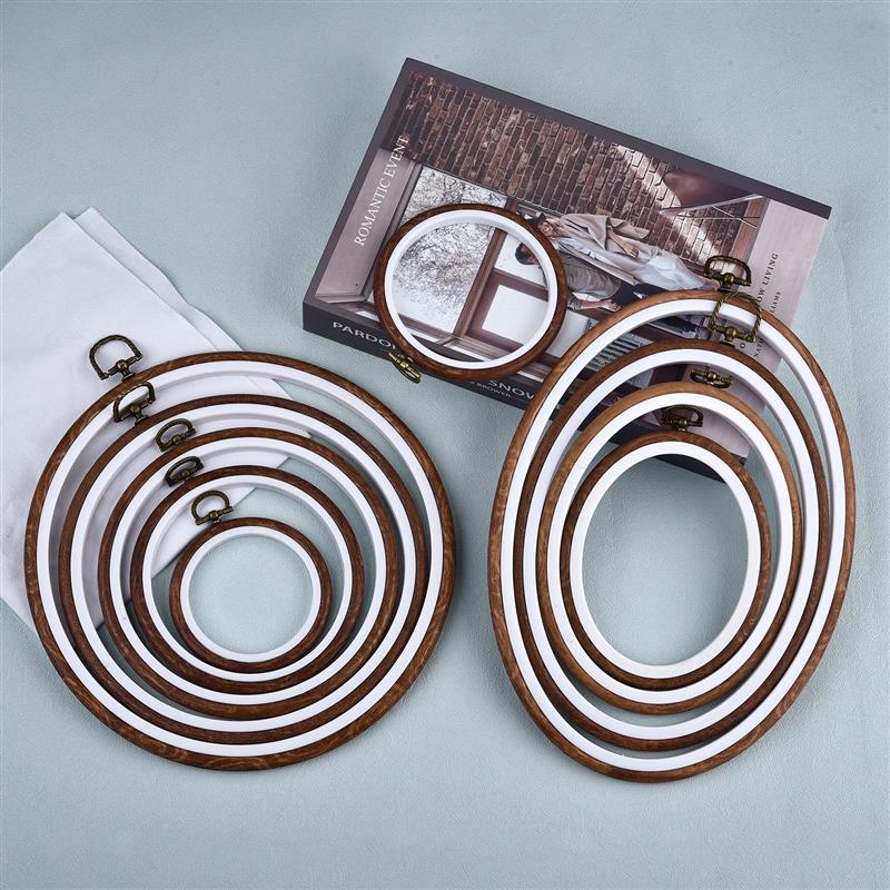 Sewing Tool Round Oval Wooden  - đánh giá và giá Embroidery Hoop Kit