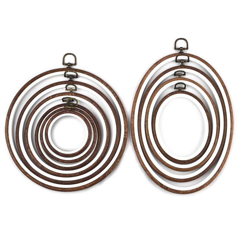 Sewing Tool Round Oval Wooden  - đánh giá và giá Embroidery Hoop Kit