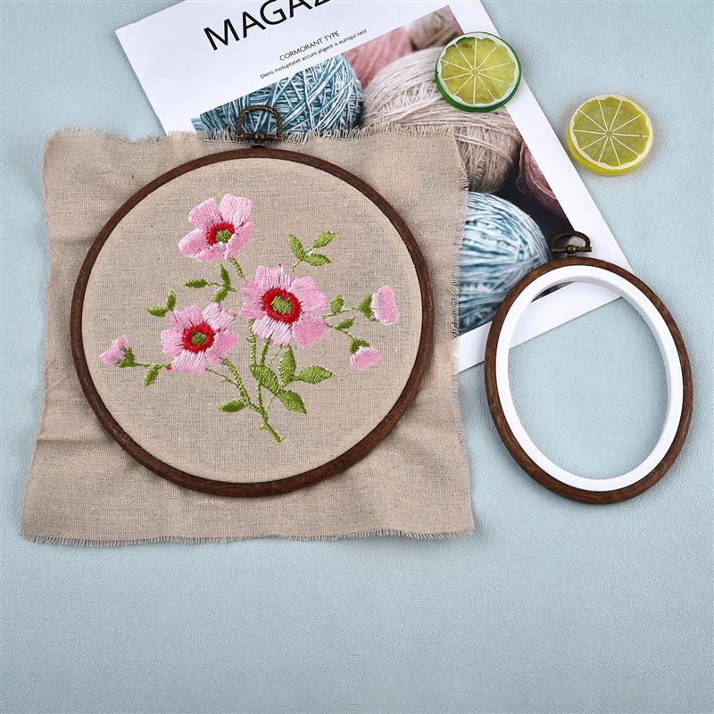 Sewing Tool Round Oval Wooden  - đánh giá và giá Embroidery Hoop Kit