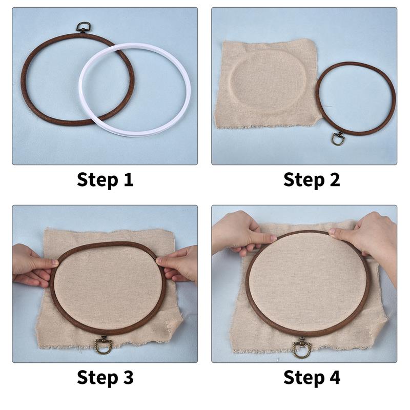 Sewing Tool Round Oval Wooden  - đánh giá và giá Embroidery Hoop Kit