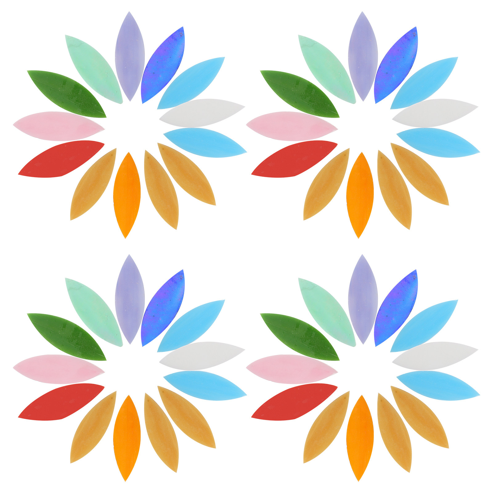 28Pcs Leaf Shape Mosaic Glass  - đánh giá và giá Art Craft Using Leaves