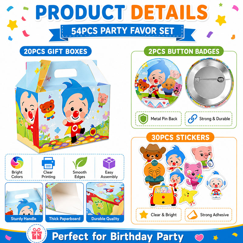 Clown Cartoon Pattern Paper Bo - đánh giá và giá Art Craft Event