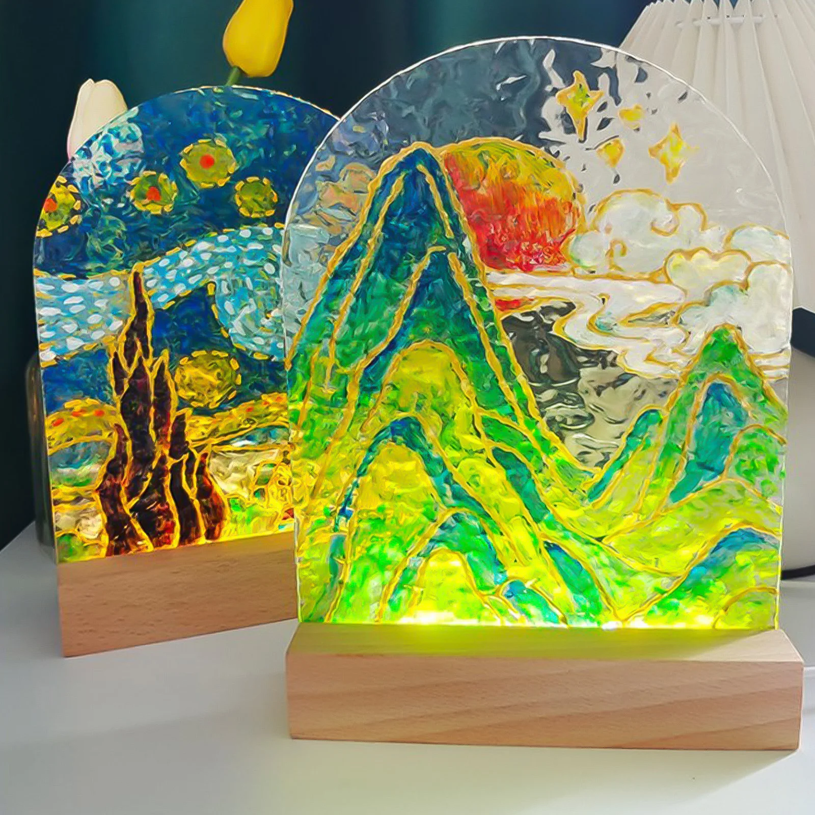1-10pcs LED Wood Light Display - đánh giá và giá Light Art And Craft