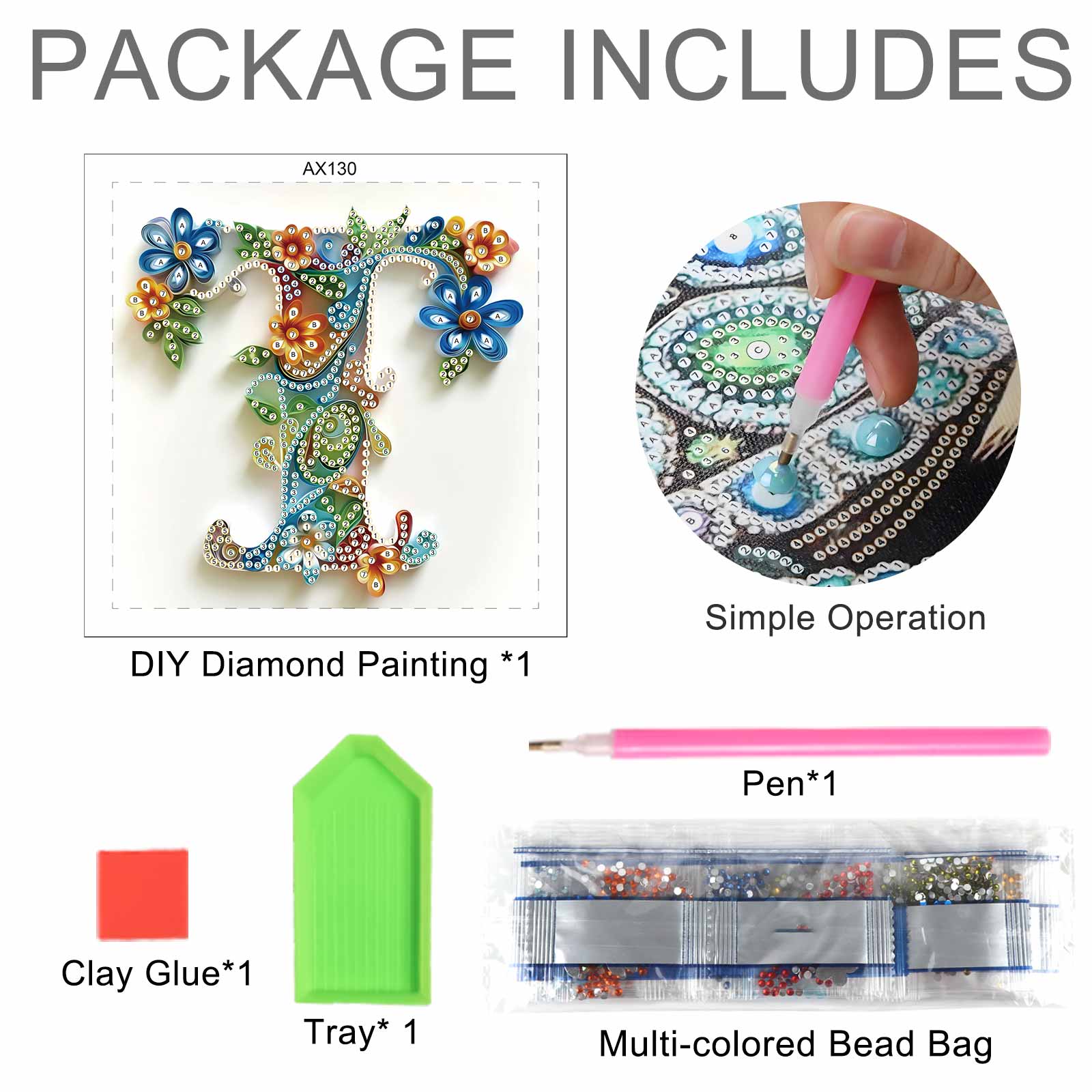 Special Shaped Diamond Art pai - đánh giá và giá Art Craft Letter T