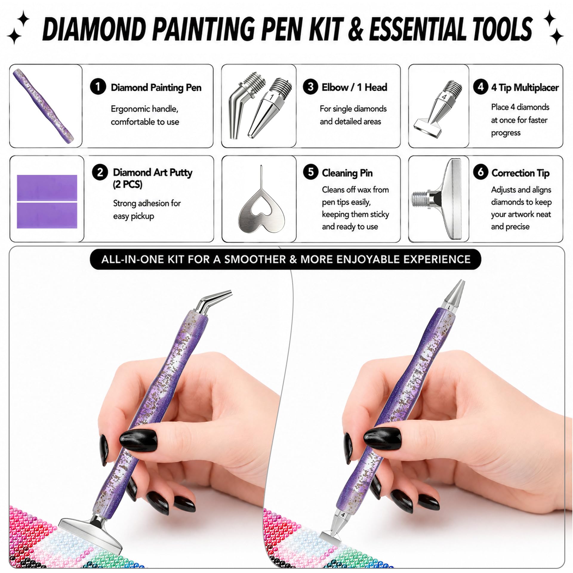 Diamond painting art pen, with - đánh giá và giá Art Craft For Adults