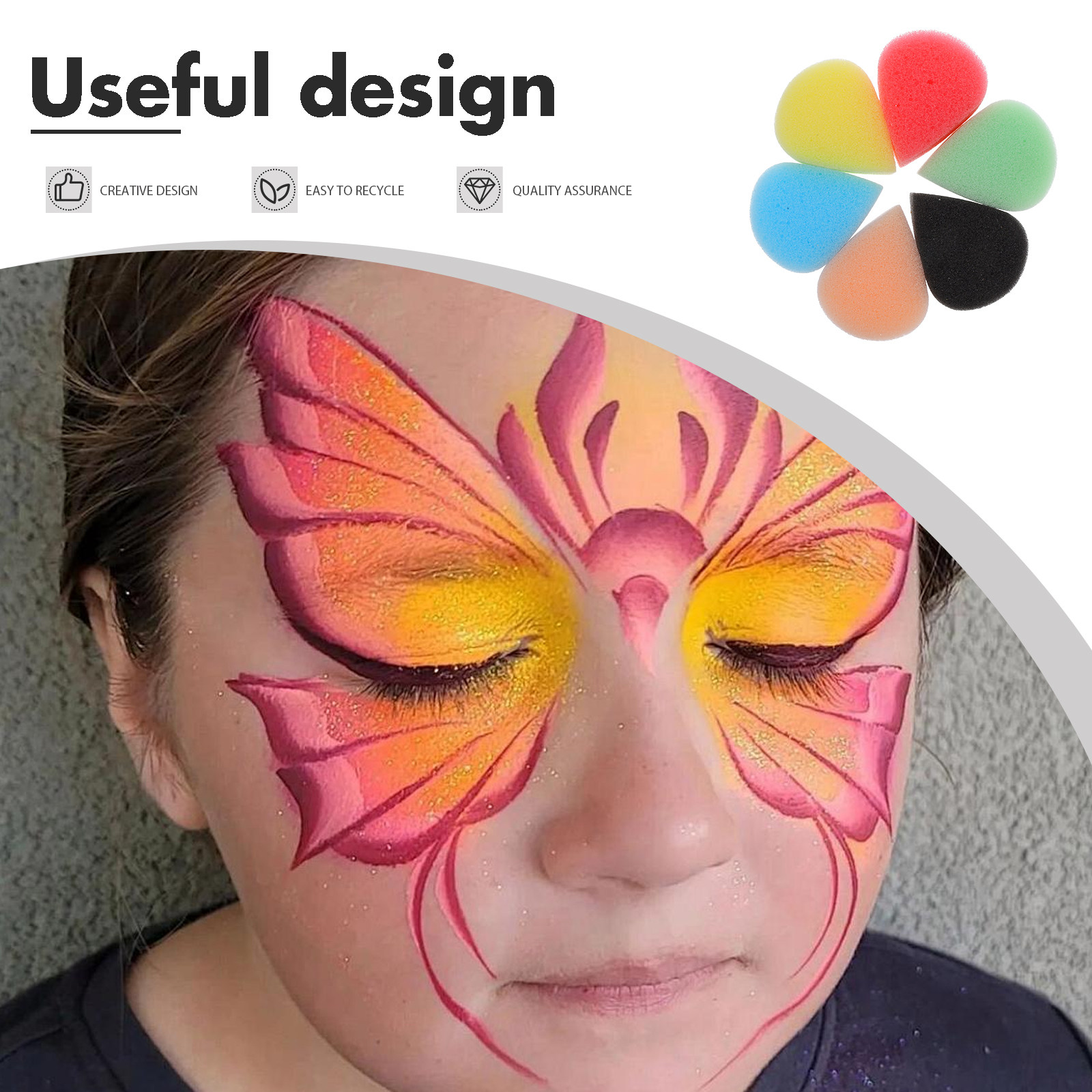 6Pcs Childrens Face Paint Spon - đánh giá và giá Art Craft Classes