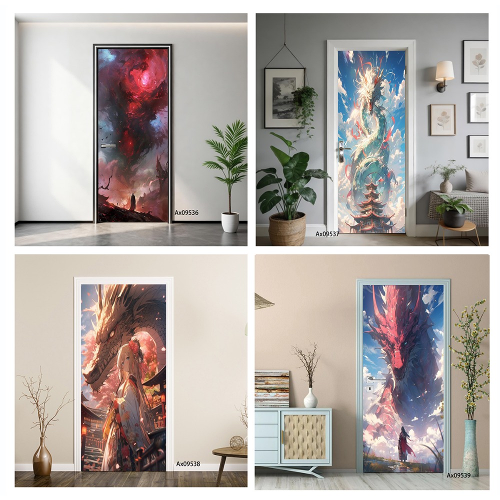 Fantasy Dragon Art Door Cover  - đánh giá và giá Wallpaper Art And Craft