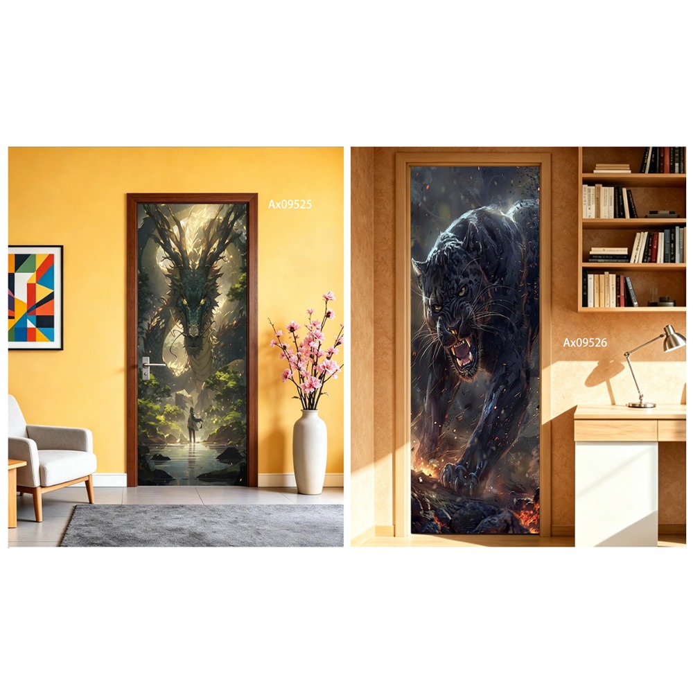 Fantasy Dragon Art Door Cover  - đánh giá và giá Wallpaper Art And Craft