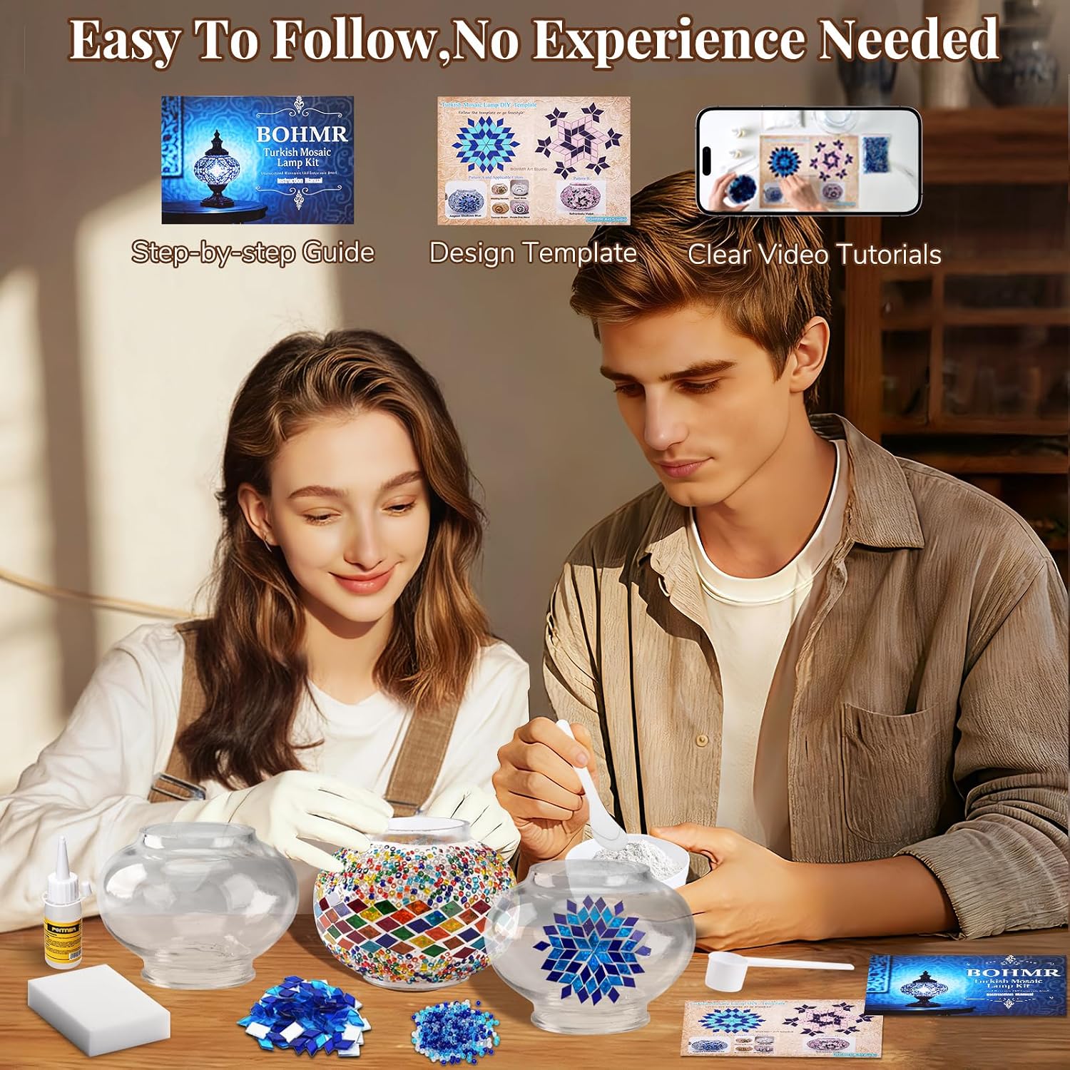 DIY 3 Globe Turkish Mosaic Lam - đánh giá và giá Art Craft For Adults