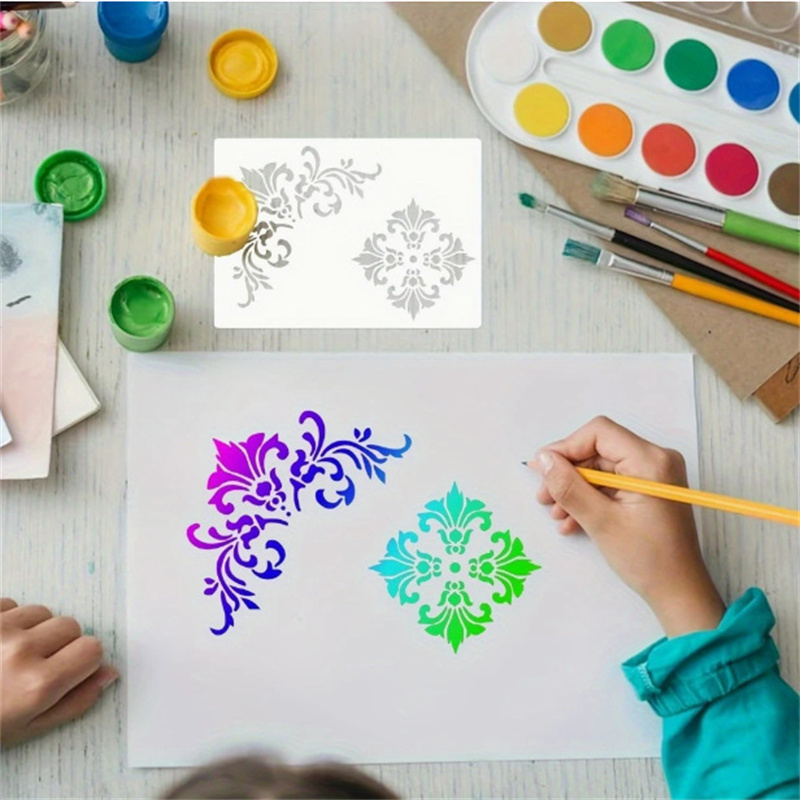 6Pcs Floral Corner Stencils fo - đánh giá và giá Art Craft Template