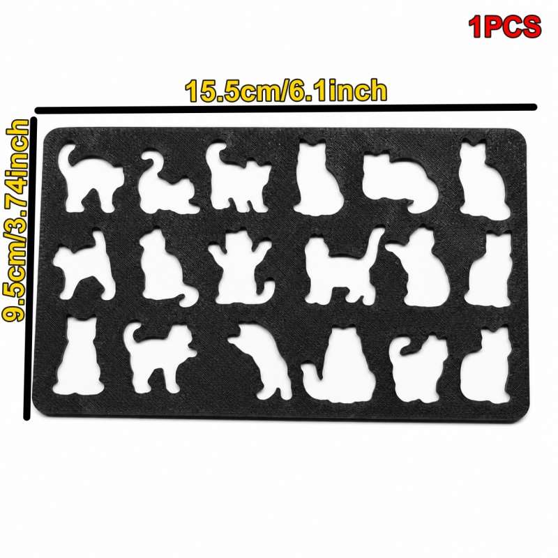 Cat Silhouette Painting Stenci - đánh giá và giá Art Craft Template