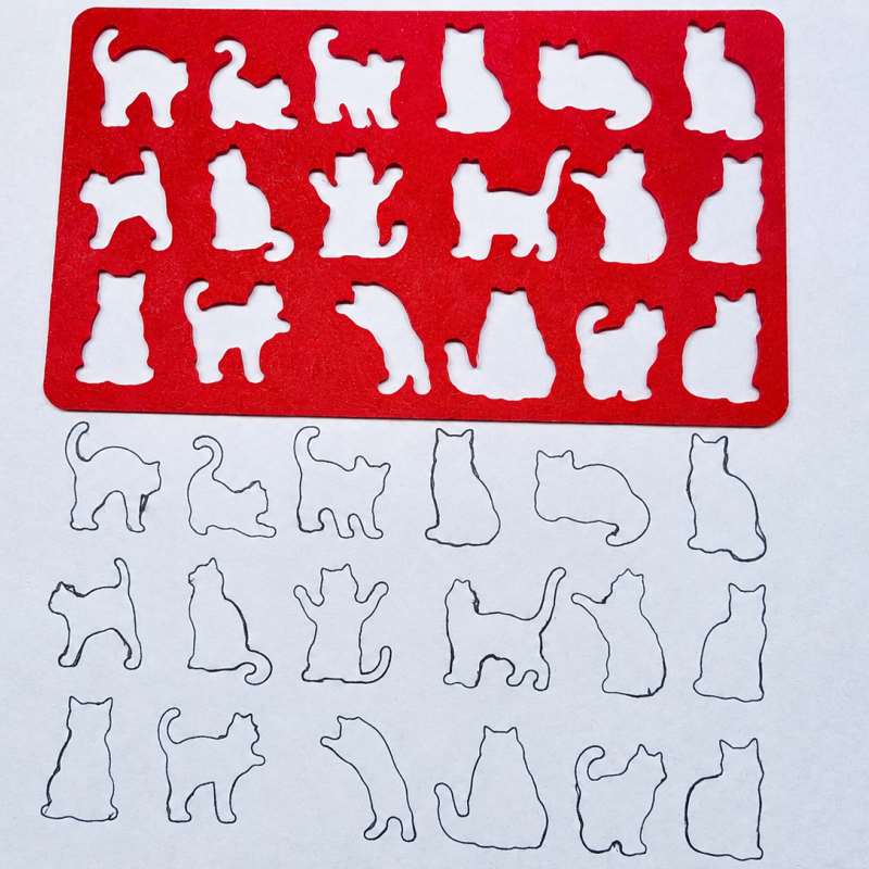 Cat Silhouette Painting Stenci - đánh giá và giá Art Craft Template