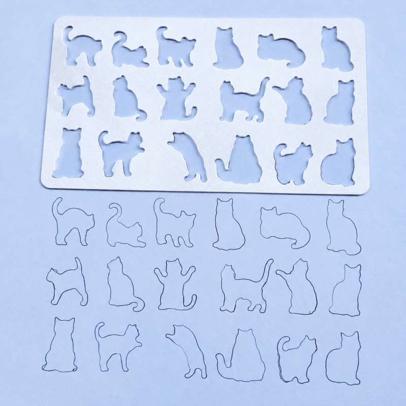 Cat Silhouette Painting Stenci - đánh giá và giá Art Craft Template