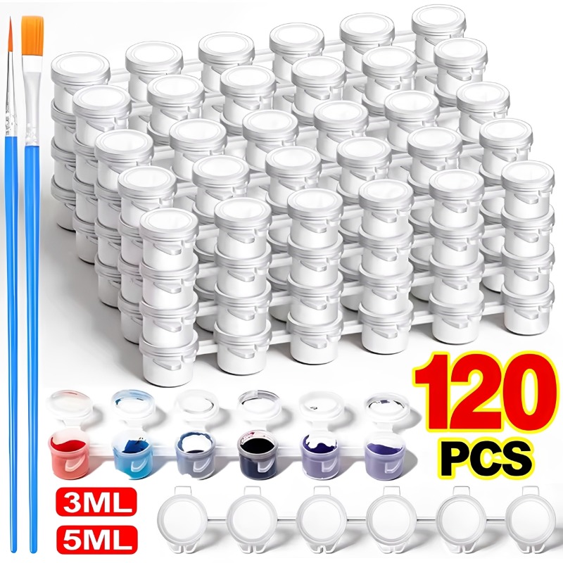 3/5ml Empty Paint Pots with Li - đánh giá và giá Art Craft Organizer