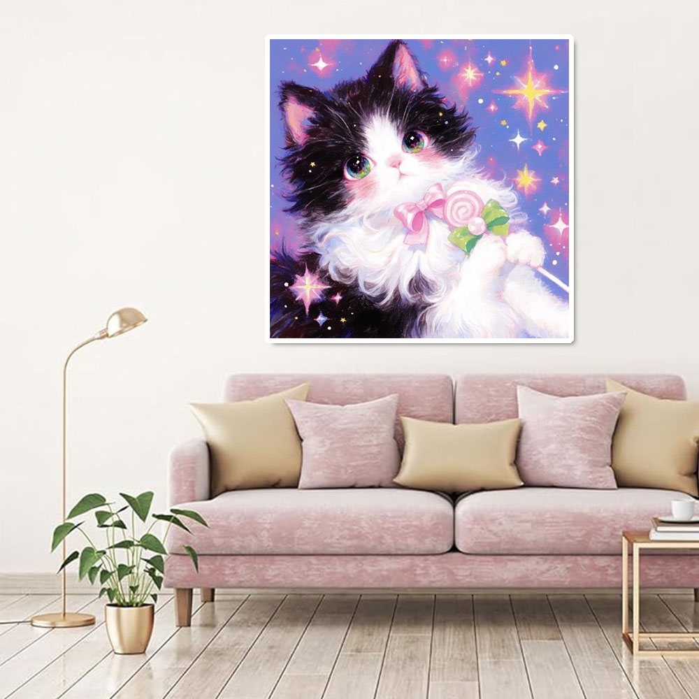 AB Diamond Painting Cute Cat F - đánh giá và giá Wallpaper Art And Craft