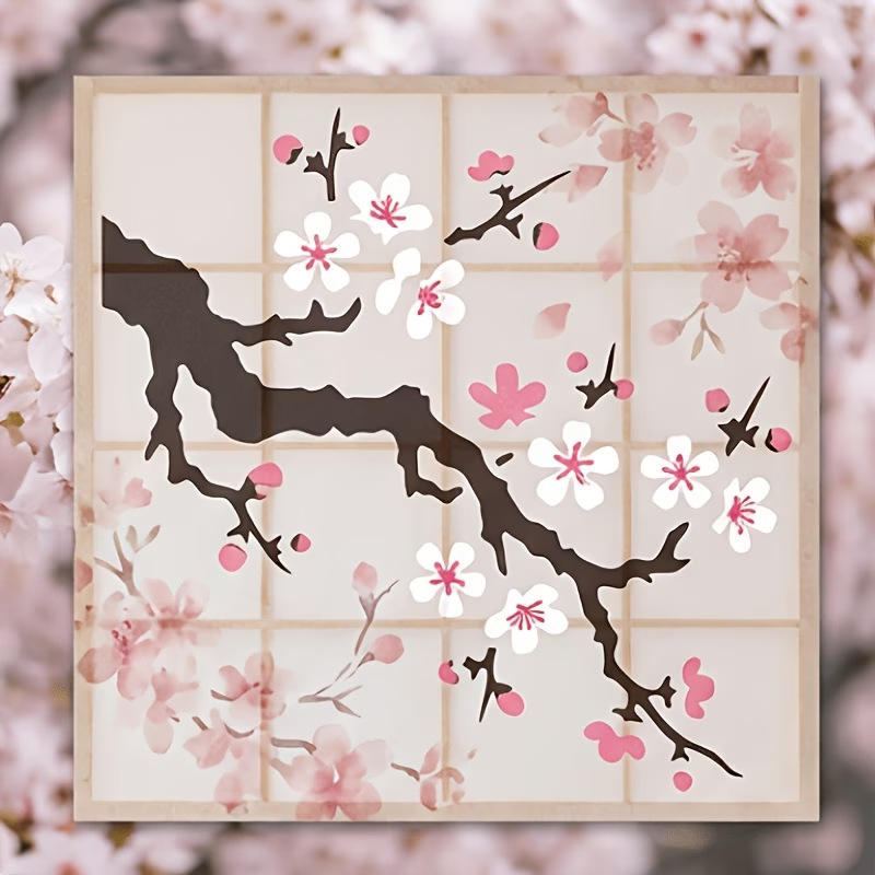 4PCS Japanese Cherry Blossom S - đánh giá và giá Art Craft Template